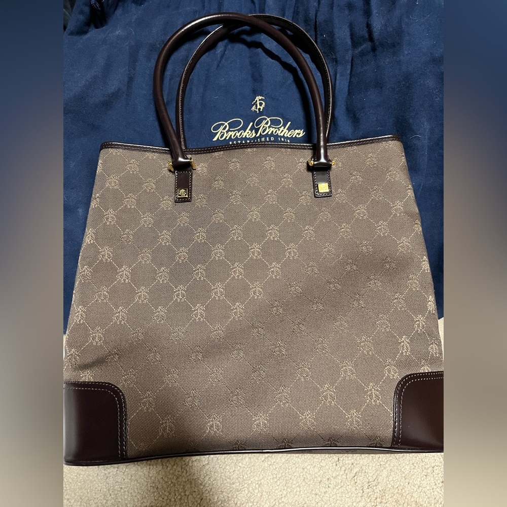 Brooks Brothers Ladies Dark Brown Tote